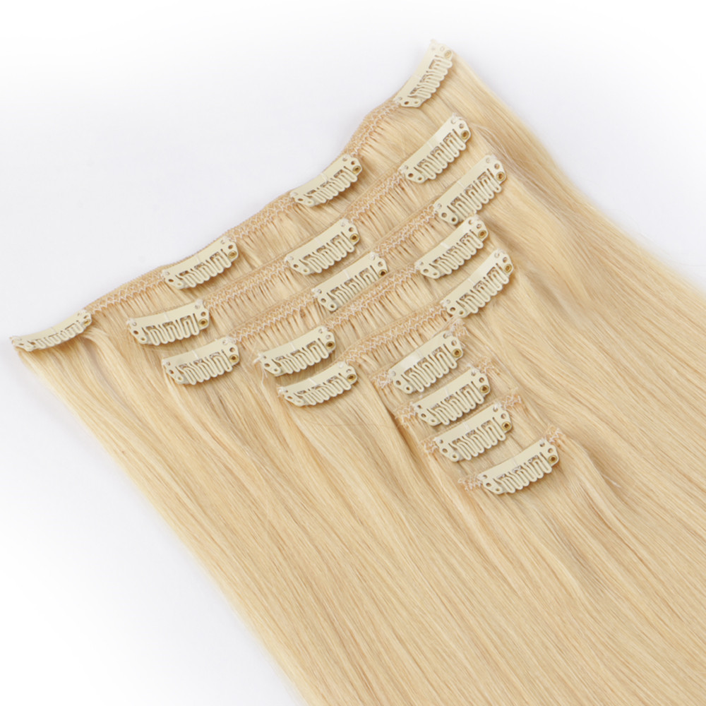 Clip in hiar 100g 120g 140g 200g 300g  clip in remy unique hair products natural color human hair extension clip in HN222